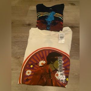 Jimi Hendrix Purple Haze Shirt Lot Bundle Of 2 Officially Licensed Small